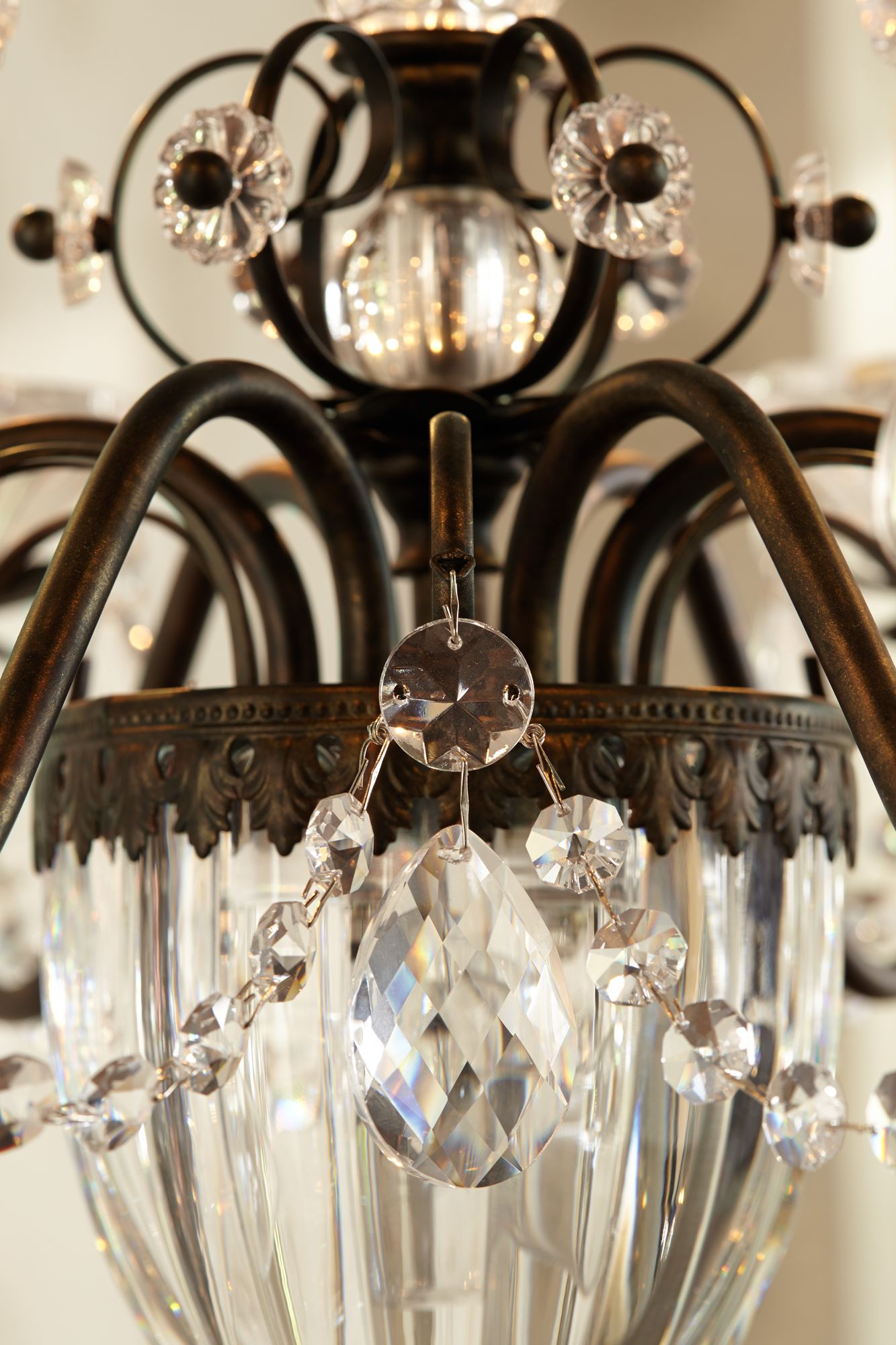 Schonbek Bagatelle 21" Wide Heirloom Bronze Handcut Crystal Chandelier in scene