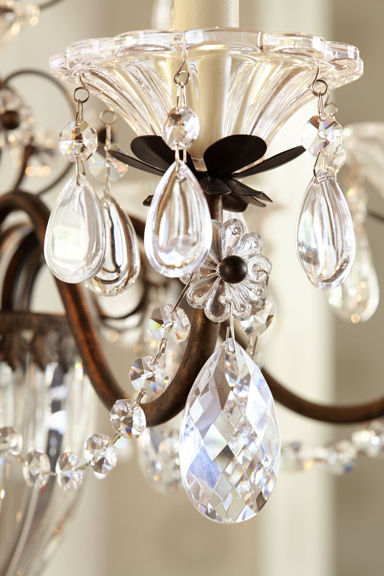 Schonbek Bagatelle 21" Wide Heirloom Bronze Handcut Crystal Chandelier in scene