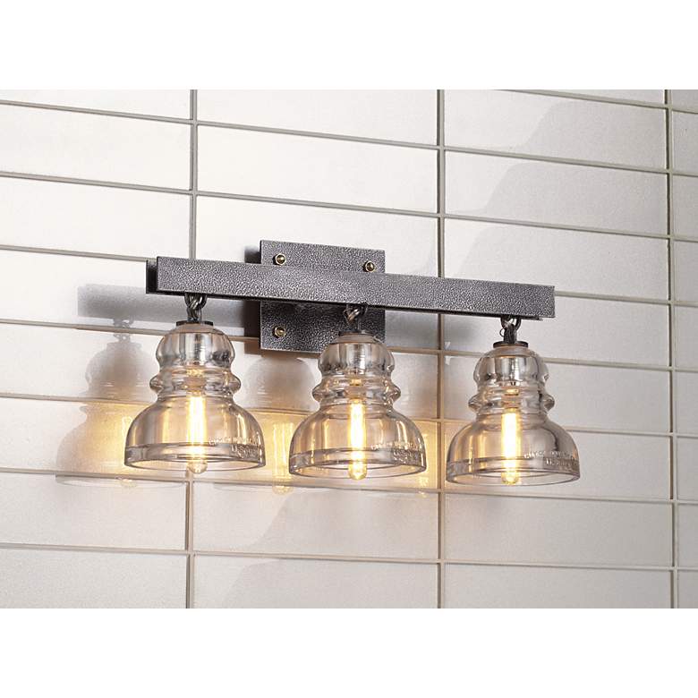 Image 1 Menlo Park 20 1/2 inch Wide Old Silver Bath Light in scene