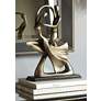 Dancing Couple 14 3/4" High Silver Finish Abstract Dance Sculpture in scene