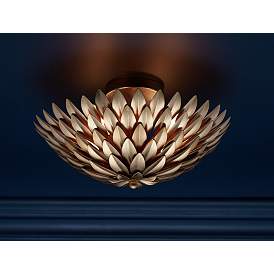 Image1 of Crystorama Broche 16" Wide Antique Gold Ceiling Light in scene