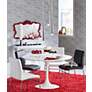 1_Howard Elliott Talida 38" x 27" Red Wall Mirror in scene
