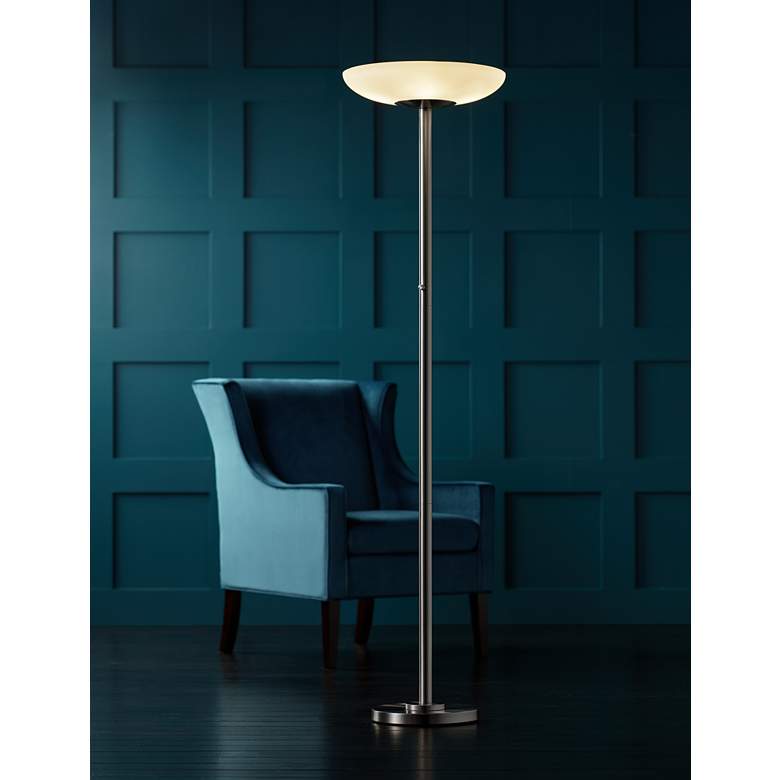 Image 1 Possini Nickel Light Blaster 72" Nickel 4-Light Torchiere Floor Lamp in scene