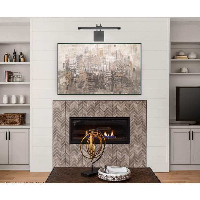 Image 1 Westinghouse 17" Wide Matte Black Direct Wire Picture Light in scene