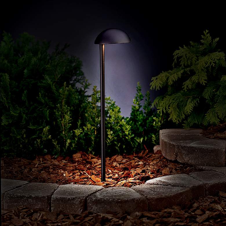 Image 1 Kichler Black Side Mount Eclipse Low Voltage Path Light in scene