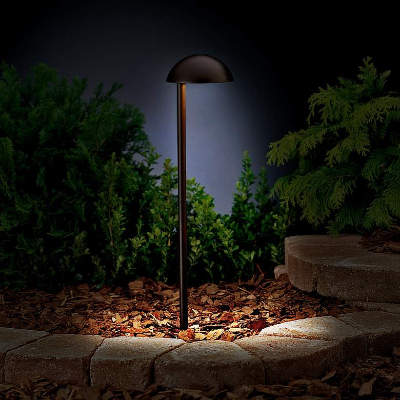 Image 1 Kichler Bronze Side Mount Eclipse Low Voltage Path Light in scene