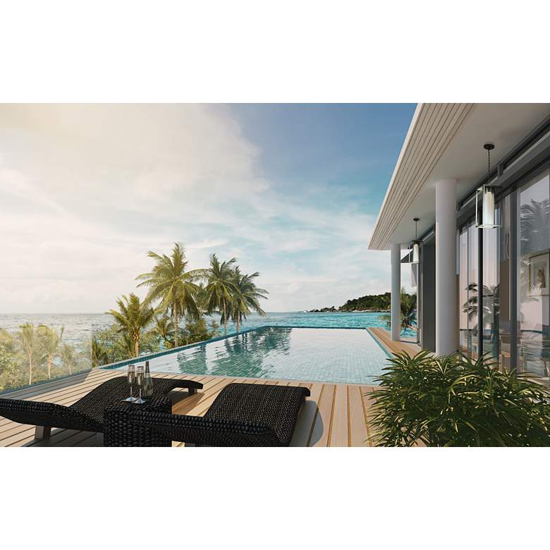 Image 1 Walker Hill 20 3/4"H Matte Black LED Outdoor Hanging Light in scene