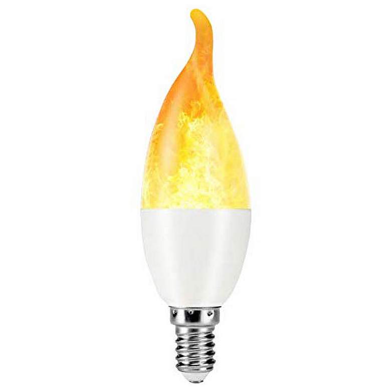 Image 2 1.5W Flickering Flame Non-Dimmable LED Candelabra Light Bulb 2 Pack more views