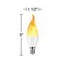 1.5W Flickering Flame Non-Dimmable LED Candelabra Light Bulb 4 Pack