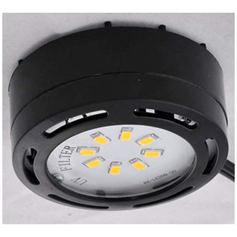 Image 2 1 LED Puck Light Recess or Surface Mounted Under Cabinet Black more views