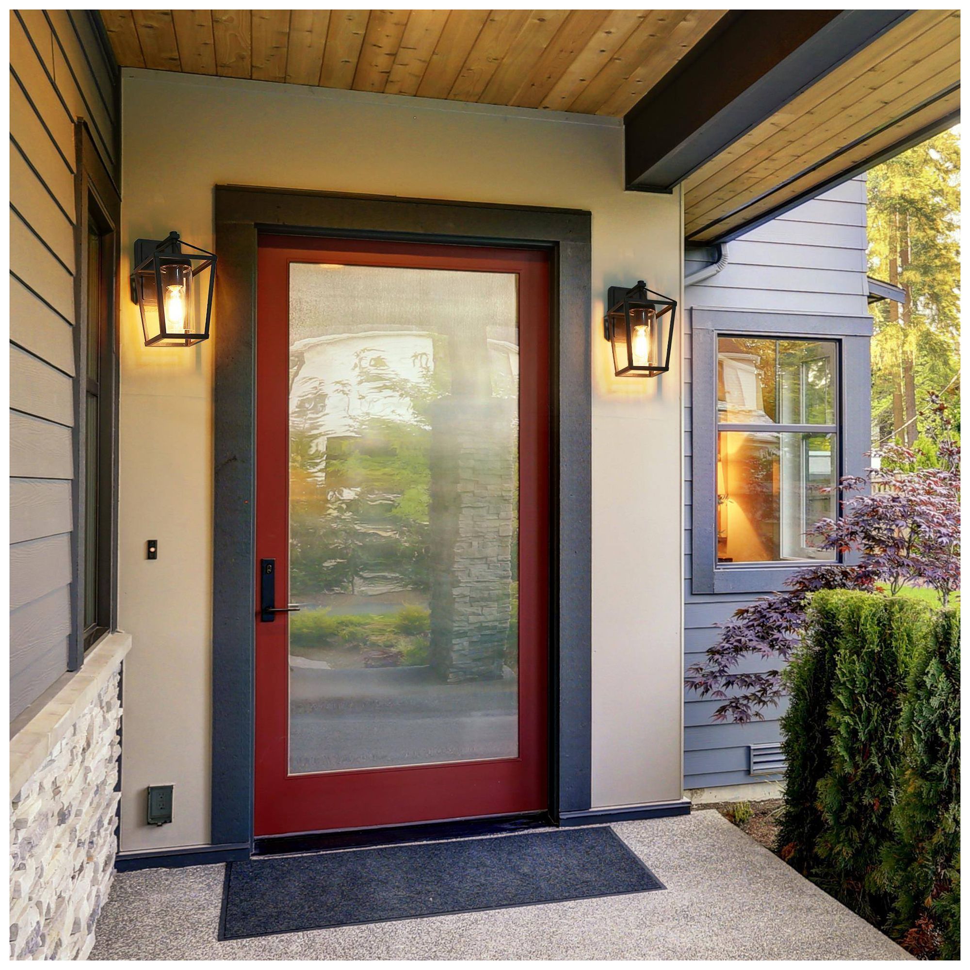 Image 7 1-Light 10.2"H Geometric Black Wall Lamp more views