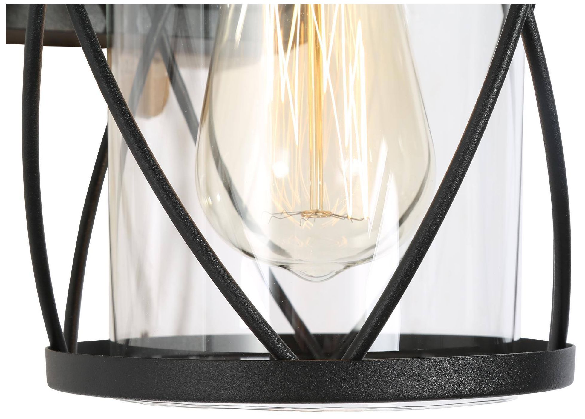 Image 4 1-Light 10.6"H Cylinder Brushed Black Wall Lamp more views