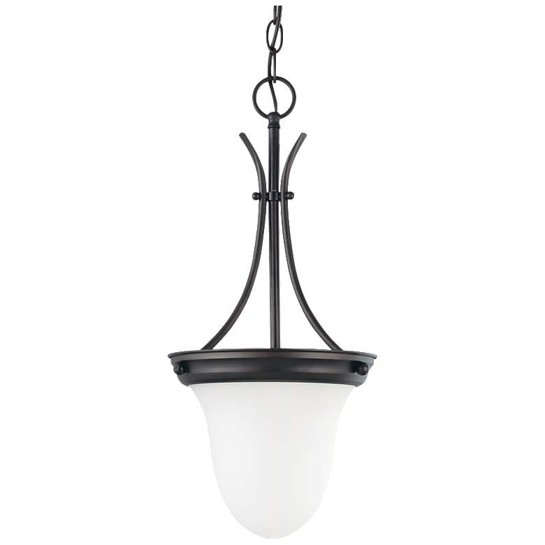 Image 1 1 Light; 10 in.; Pendant with Frosted White Glass