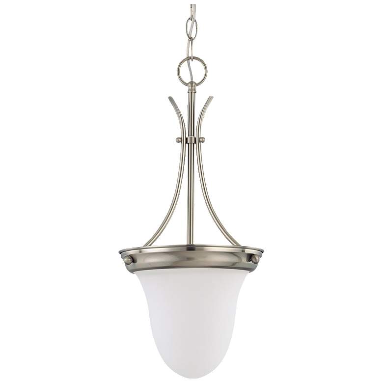 Image 1 1 Light; 10 in.; Pendant with Frosted White Glass