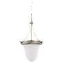 1 Light; 10 in.; Pendant with Frosted White Glass
