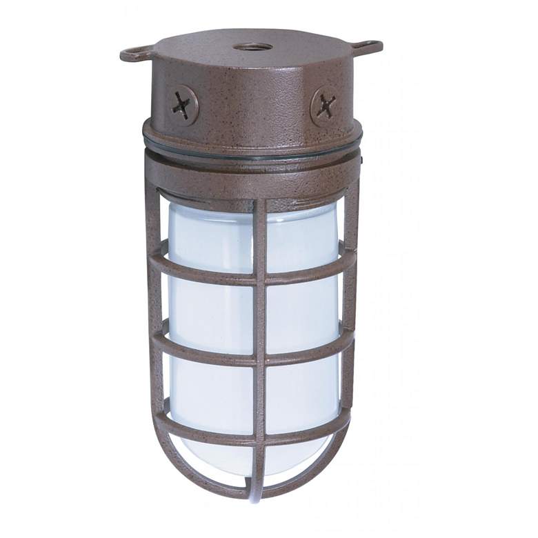 Image 1 1 Light - 10" - Industrial Style - Surface Mount with Frosted Glass