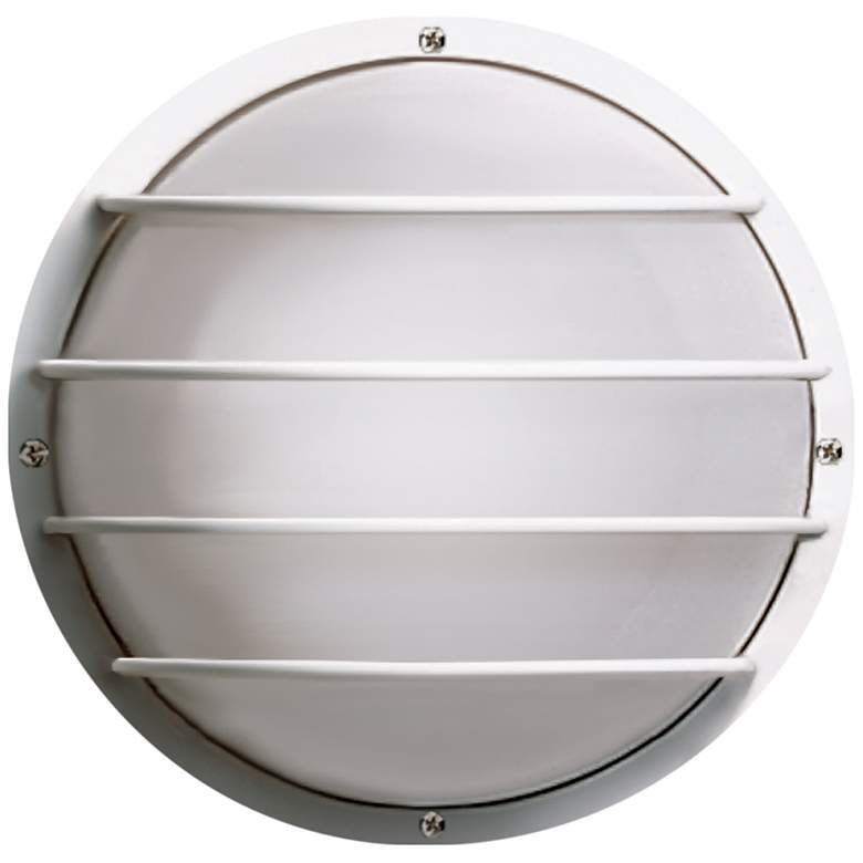 Image 1 1 Light - 10" - Round Cage Wall Fixture - Polysynthetic Body & Len