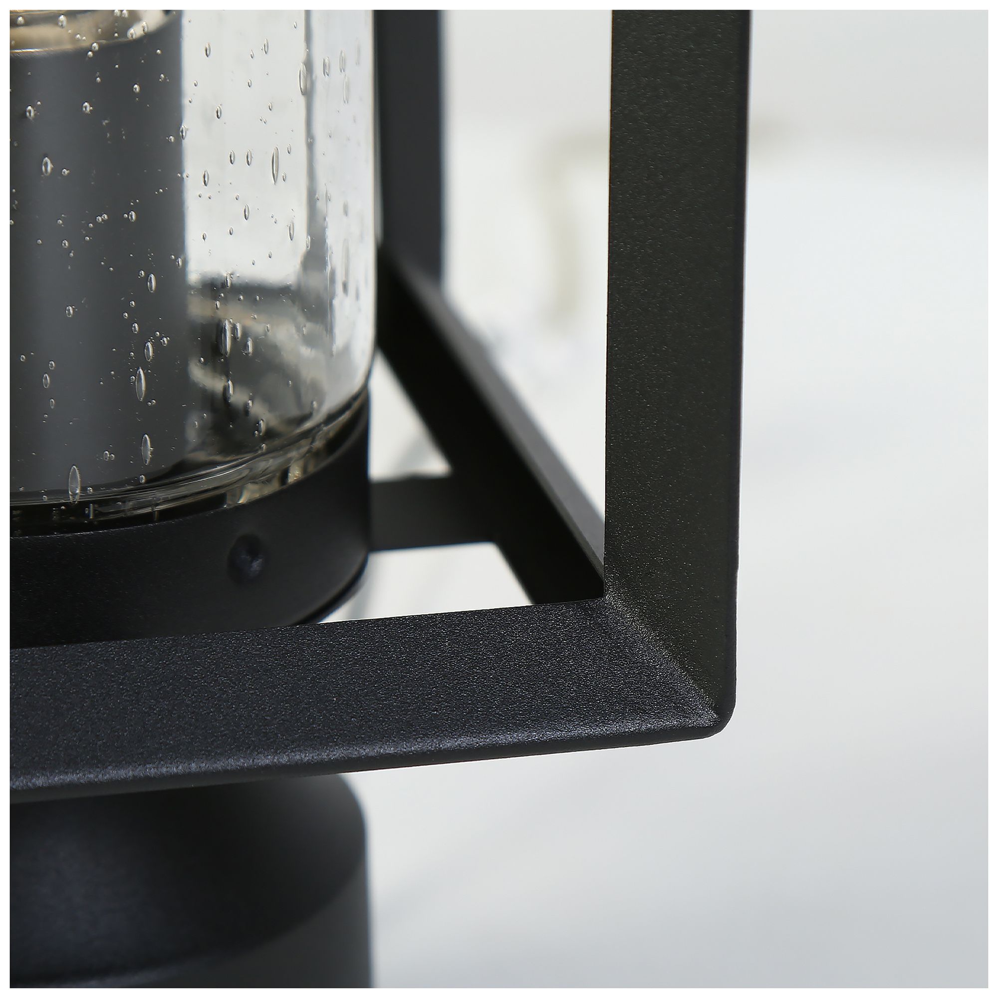 Image 2 1-Light 11.2"H Rectangle Black Post Lamp more views