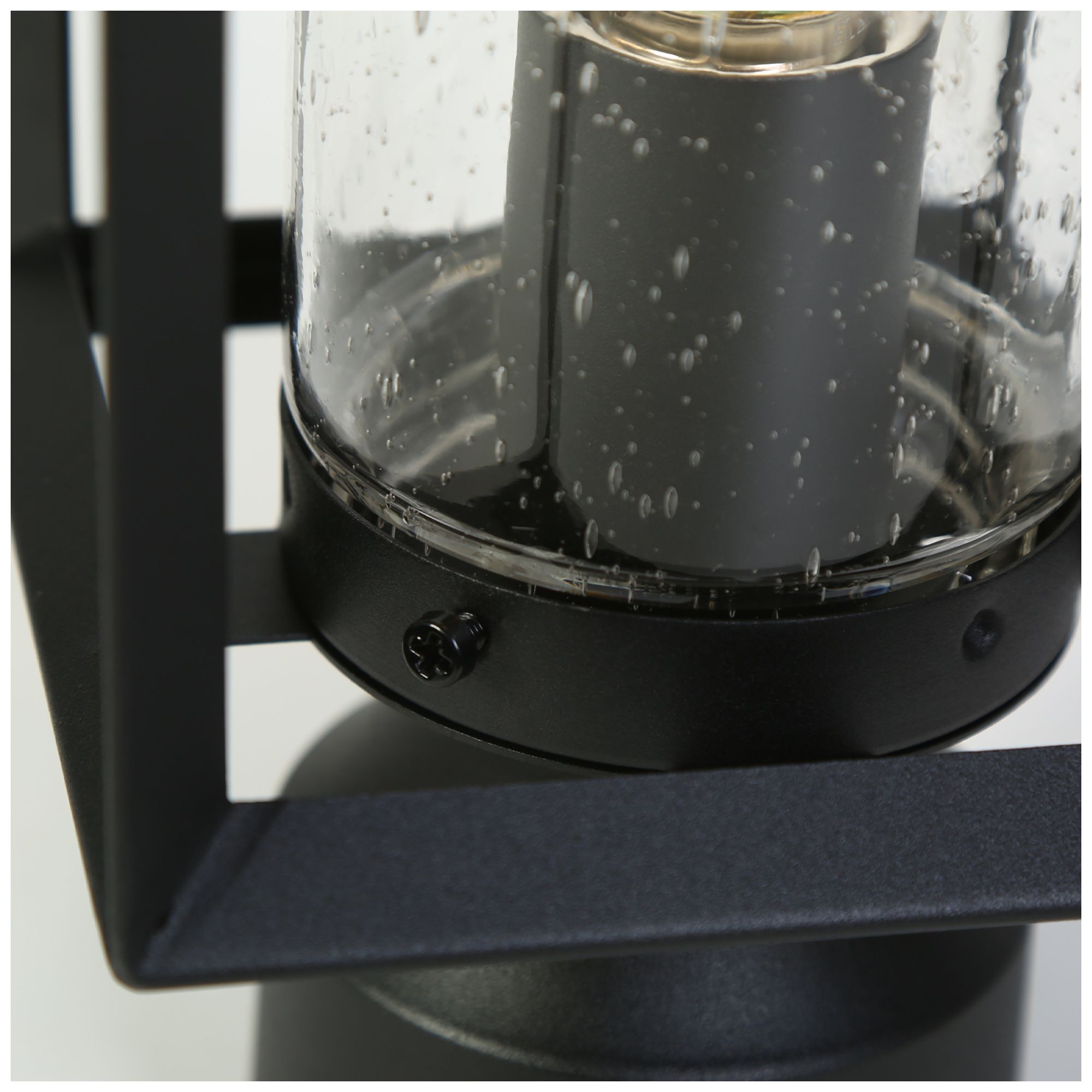 Image 3 1-Light 11.2"H Rectangle Black Post Lamp more views