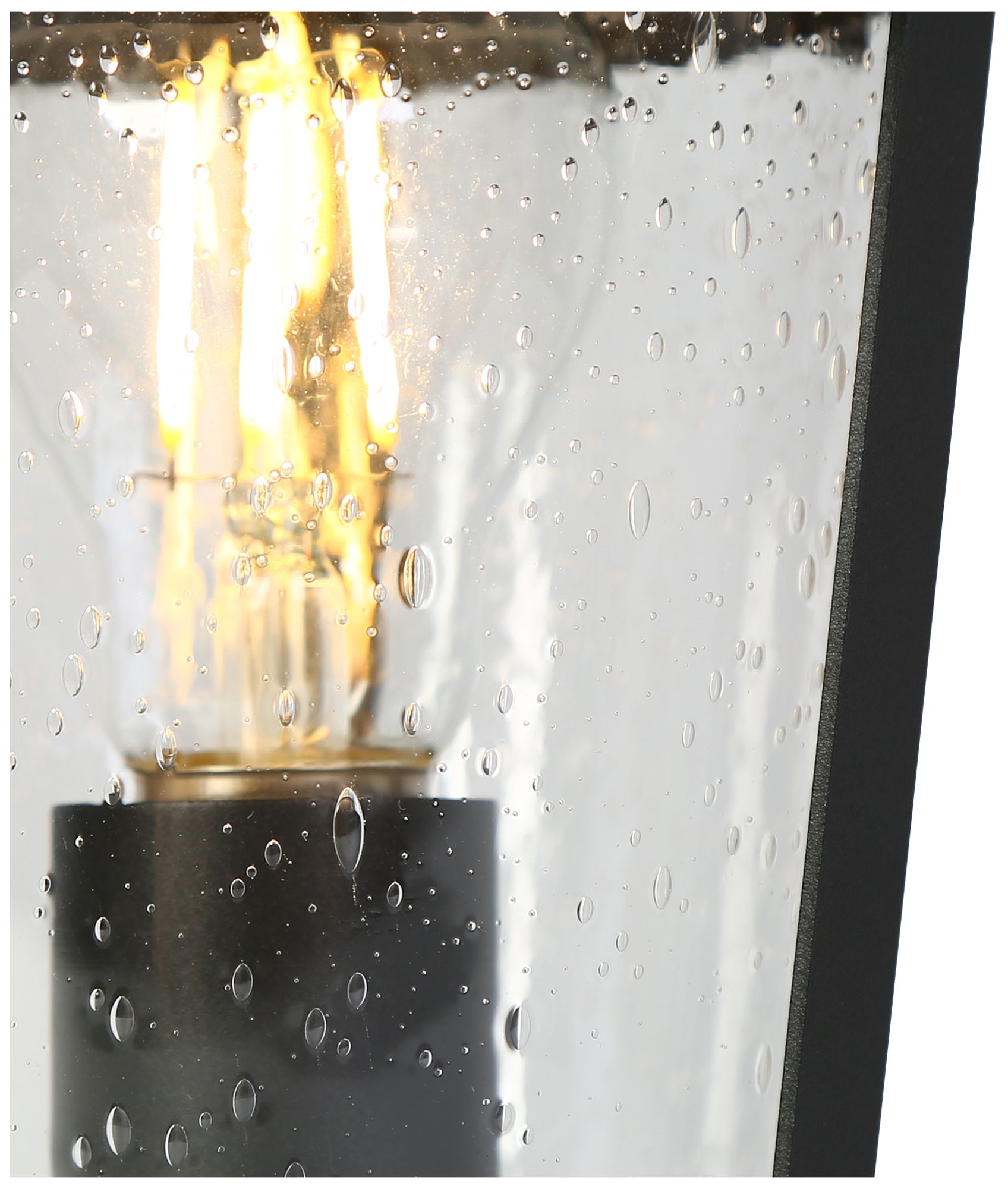 Image 4 1-Light 11.8"H Pyramid top Black Post Lamp more views