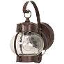 1 Light; 11 in.; Wall Lantern; Onion Lantern with Clear Seed Glass