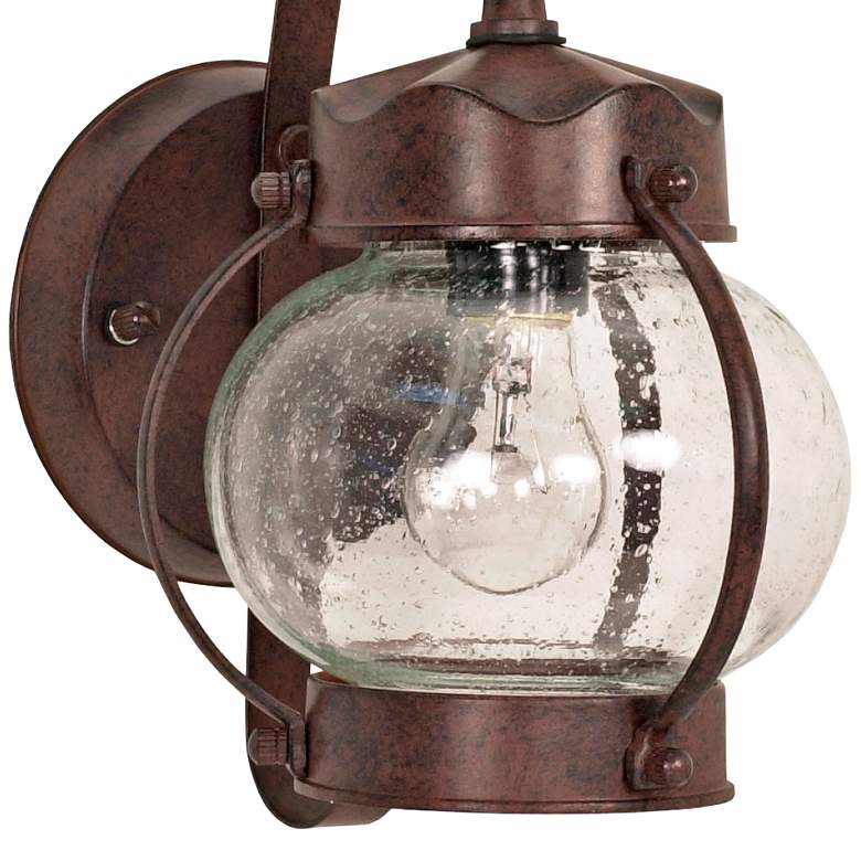 Image 2 1 Light; 11 in.; Wall Lantern; Onion Lantern with Clear Seed Glass more views