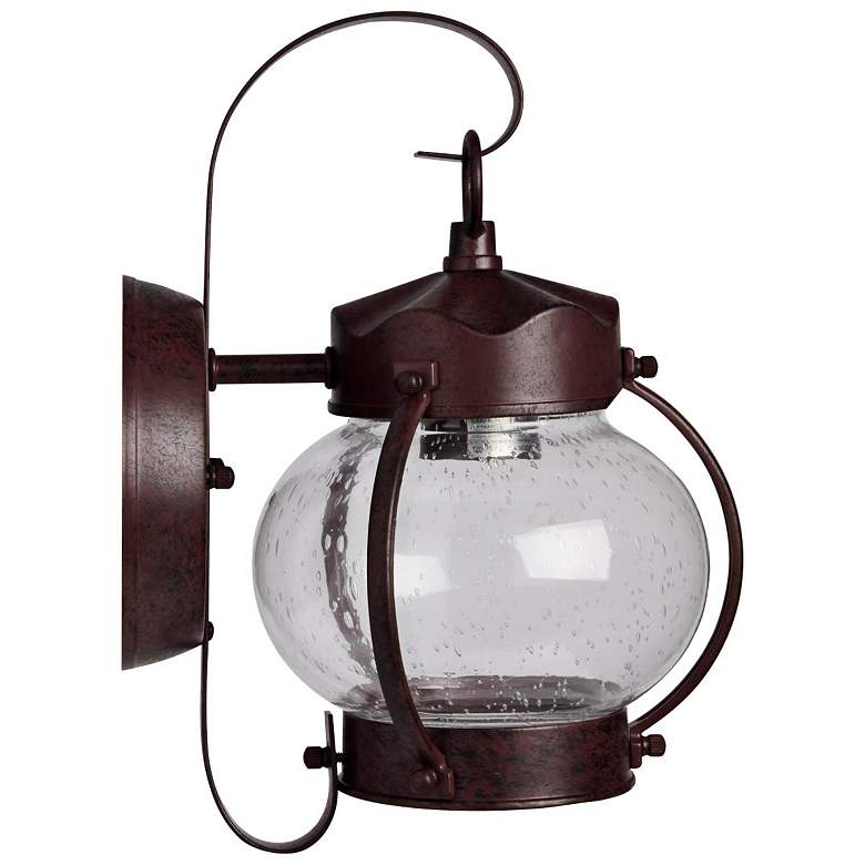 Image 3 1 Light; 11 in.; Wall Lantern; Onion Lantern with Clear Seed Glass more views