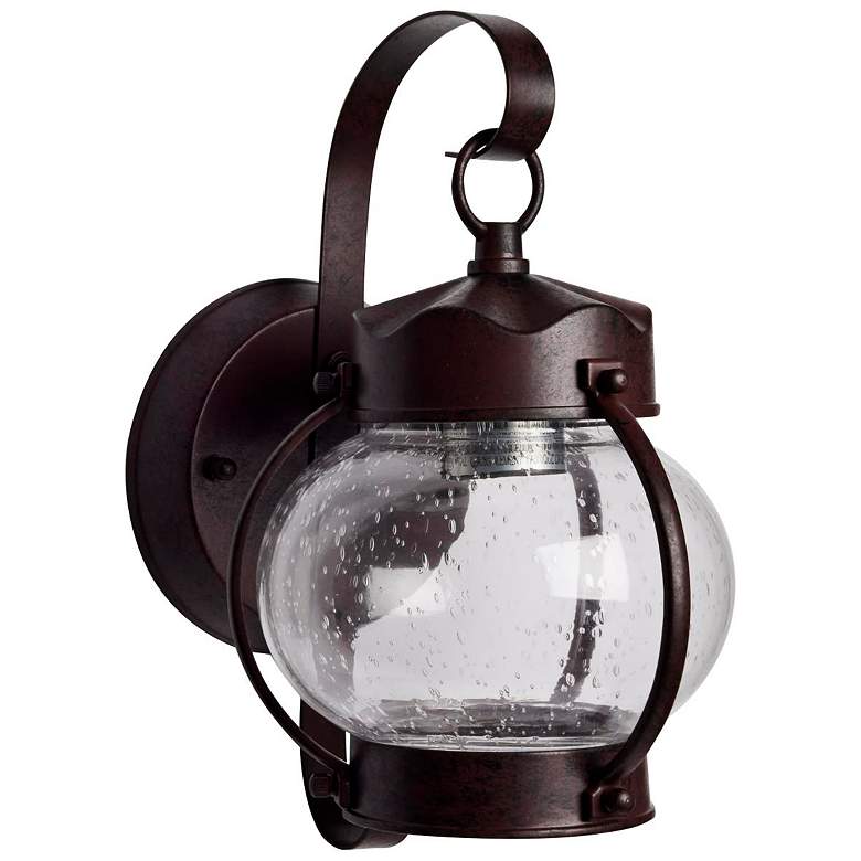 Image 4 1 Light; 11 in.; Wall Lantern; Onion Lantern with Clear Seed Glass more views