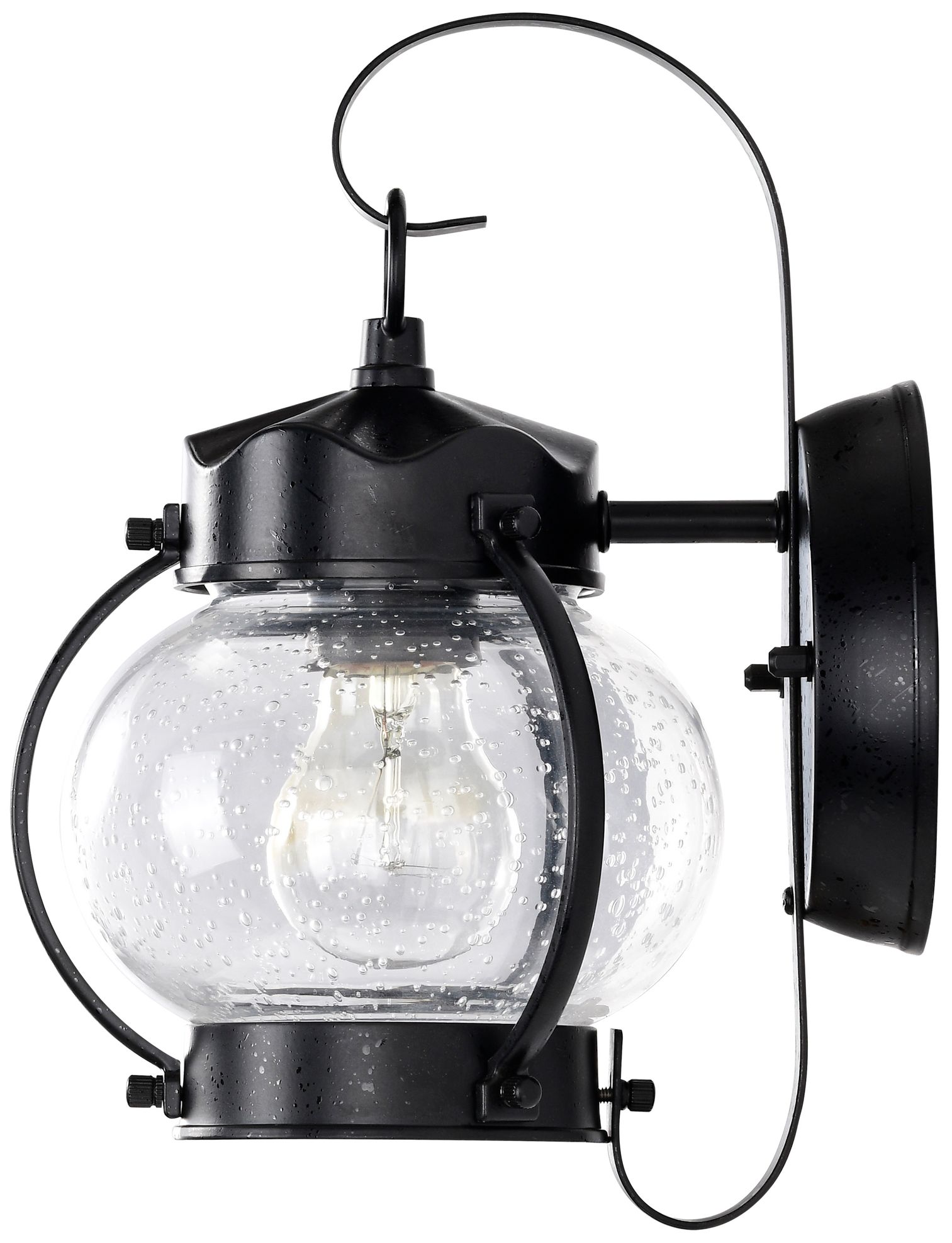 Image 3 1 Light; 11 in.; Wall Lantern; Onion Lantern with Clear Seed Glass more views