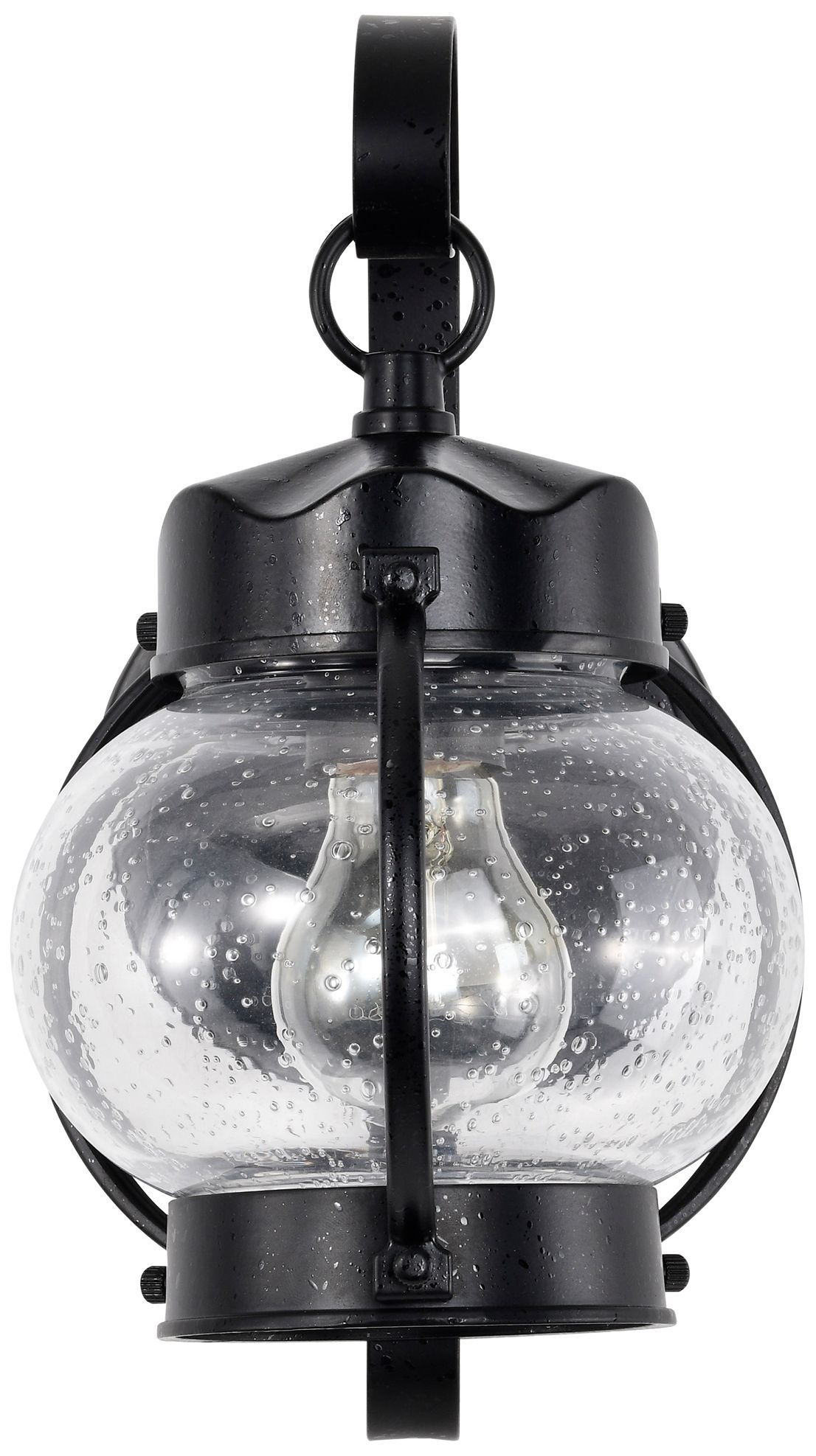 Image 4 1 Light; 11 in.; Wall Lantern; Onion Lantern with Clear Seed Glass more views