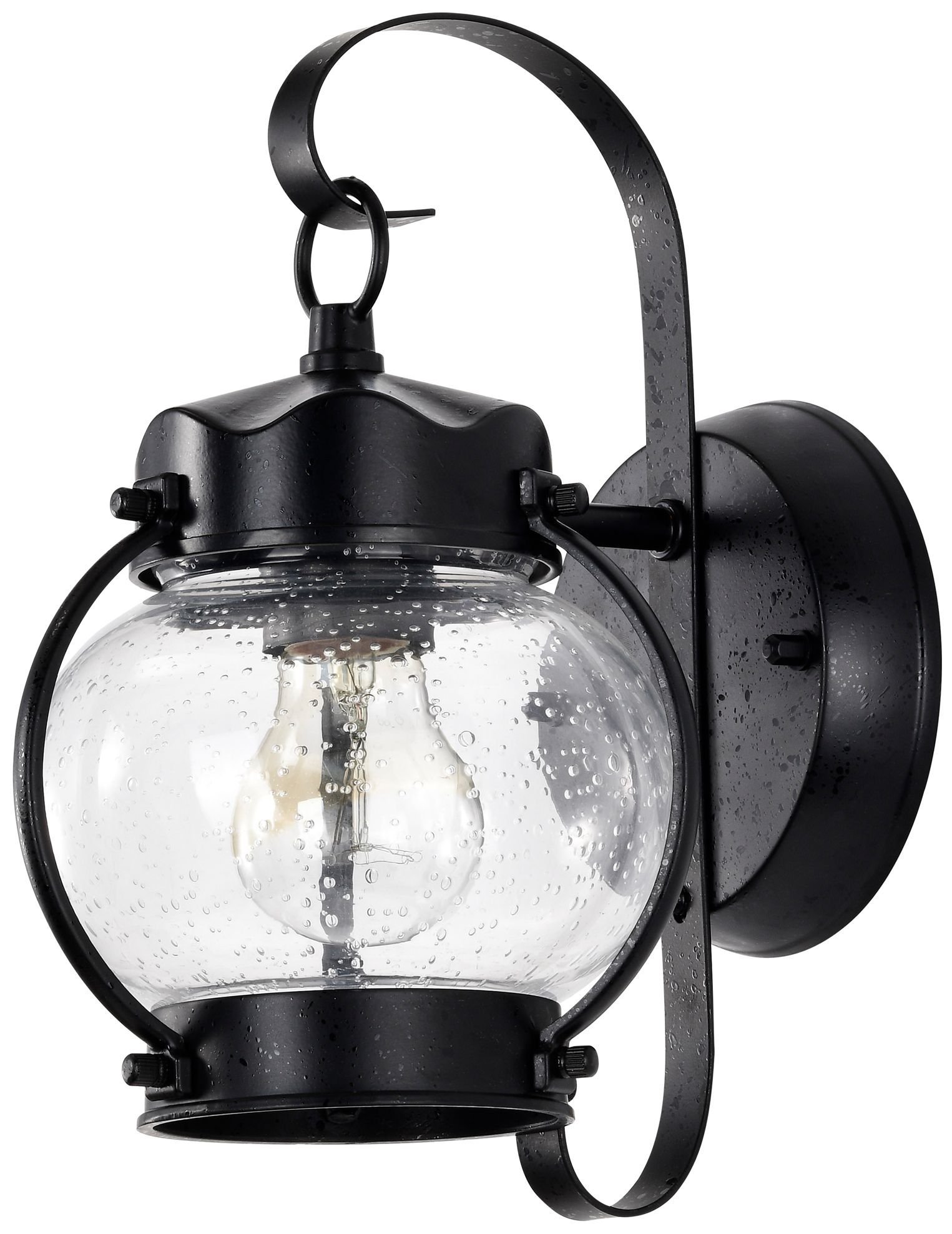 Image 6 1 Light; 11 in.; Wall Lantern; Onion Lantern with Clear Seed Glass more views