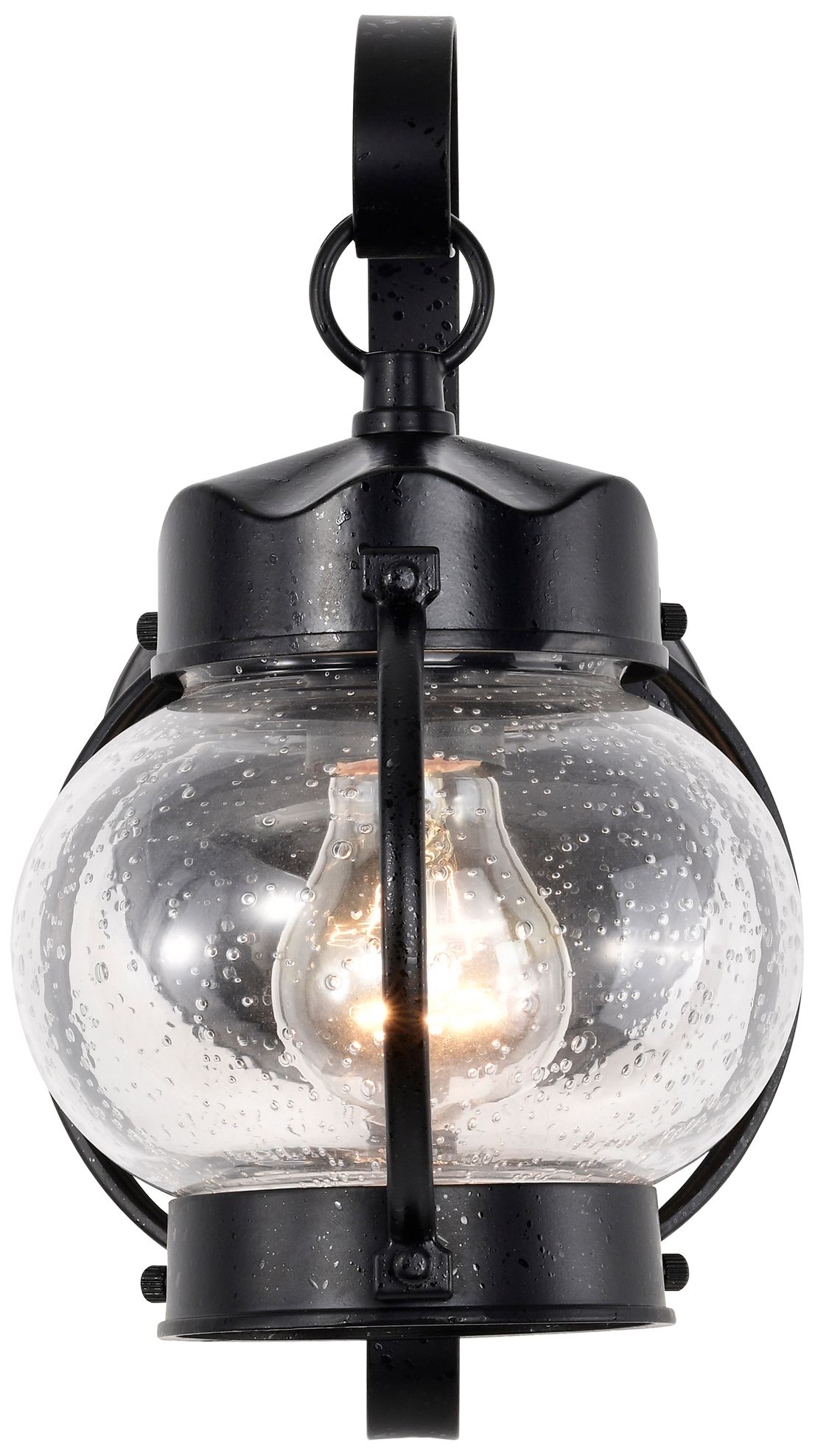 Image 7 1 Light; 11 in.; Wall Lantern; Onion Lantern with Clear Seed Glass more views