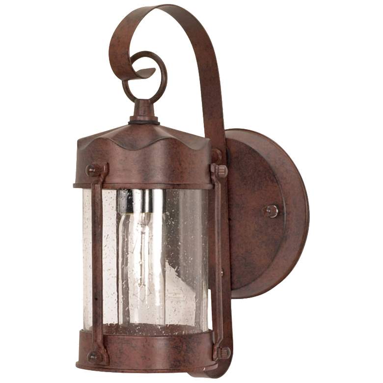 Image 1 1 Light; 11 in.; Wall Lantern; Piper Lantern with Clear Seed Glass