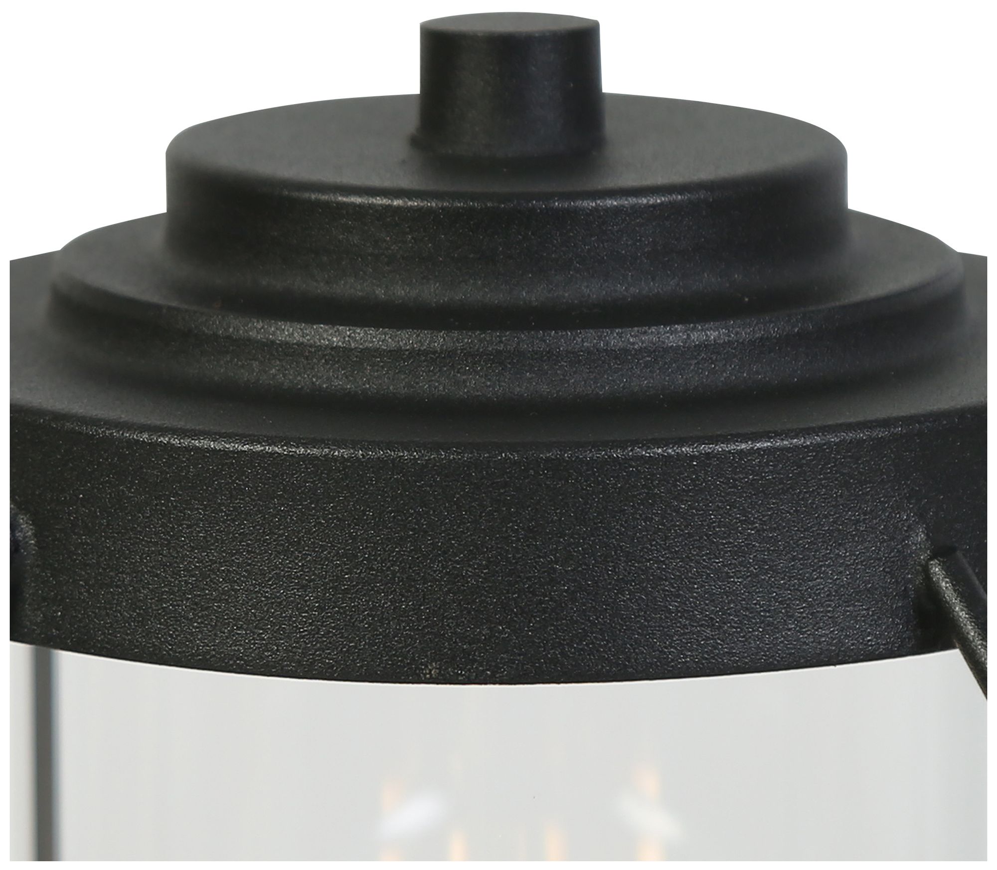 Image 3 1-Light 12.6"H Cylinder Black Post Lamp more views