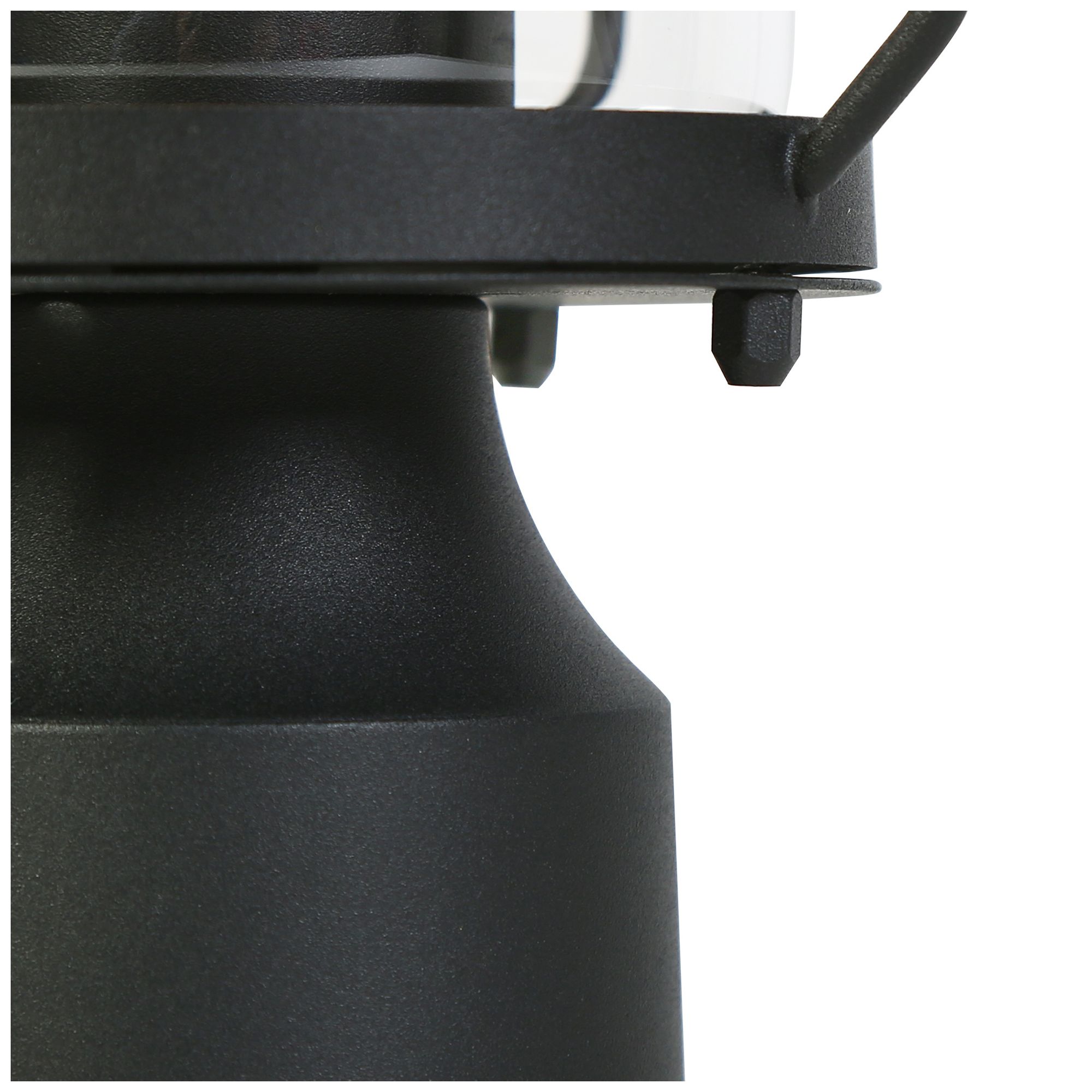 Image 4 1-Light 12.6"H Cylinder Black Post Lamp more views