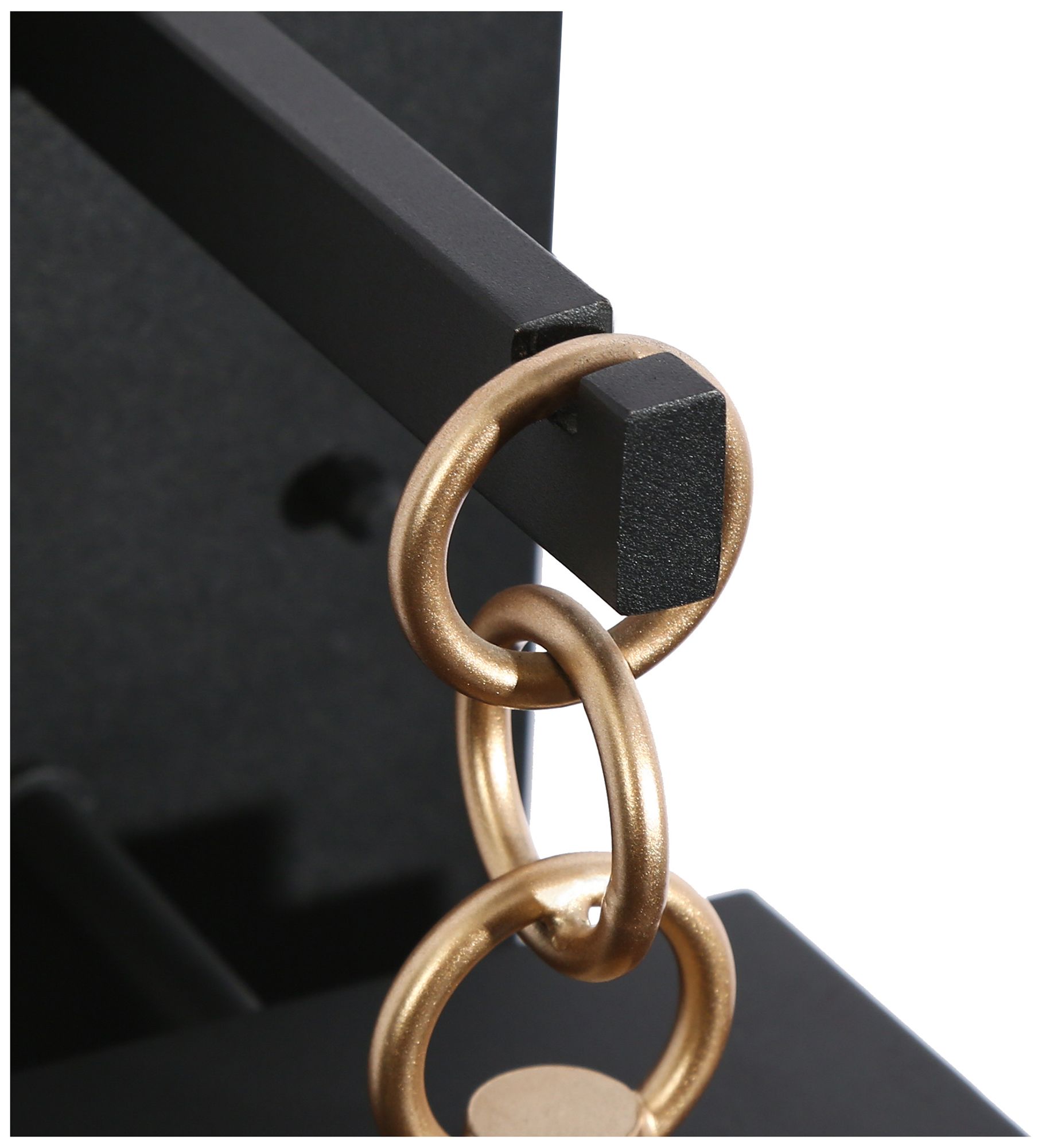 Image 2 1-Light 12"H Rectangle Brushed Black and Dark Gold  Wall Lamp more views