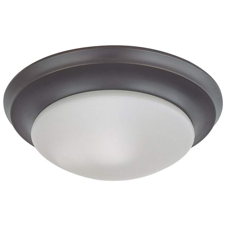 Image 1 1 Light; 12 in.; Flush Mount Twist and Lock with Frosted White Glass