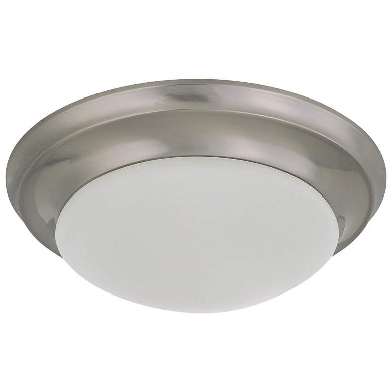 Image 1 1 Light 12 in. Flush Mount Twist & Lock with Frosted White Glass