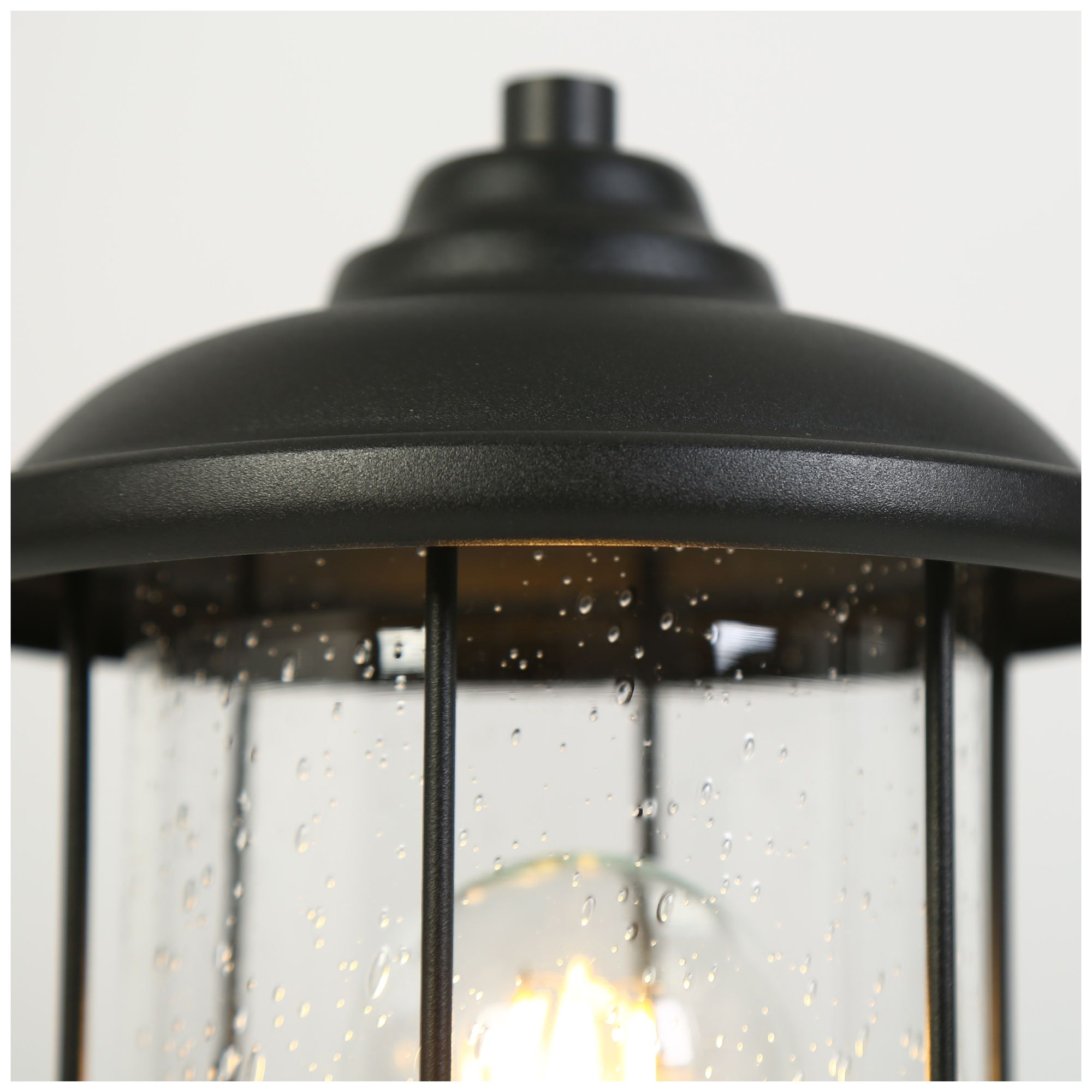 Image 3 1-Light 13.4"H Cylinder Black Post Lamp more views