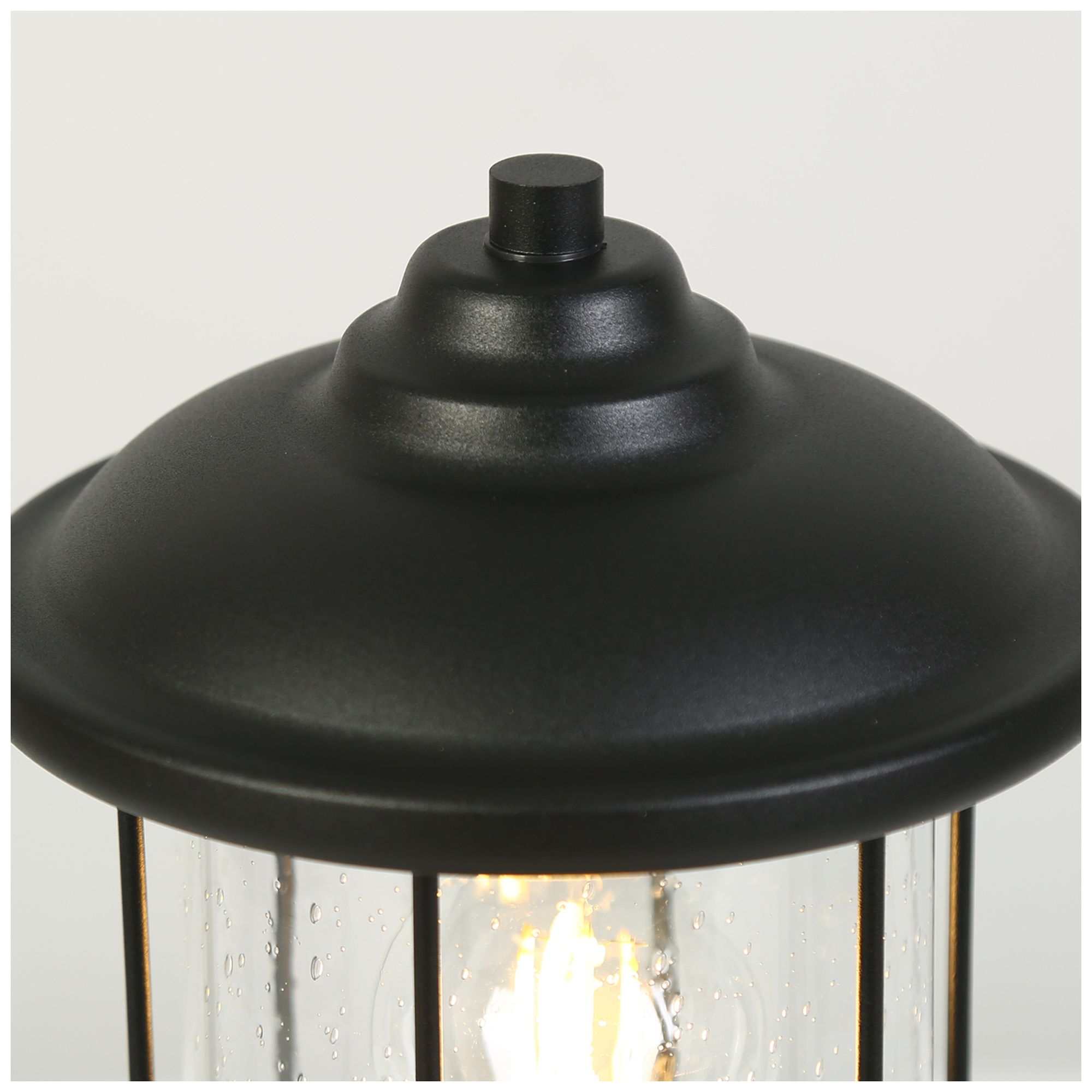 Image 5 1-Light 13.4"H Cylinder Black Post Lamp more views