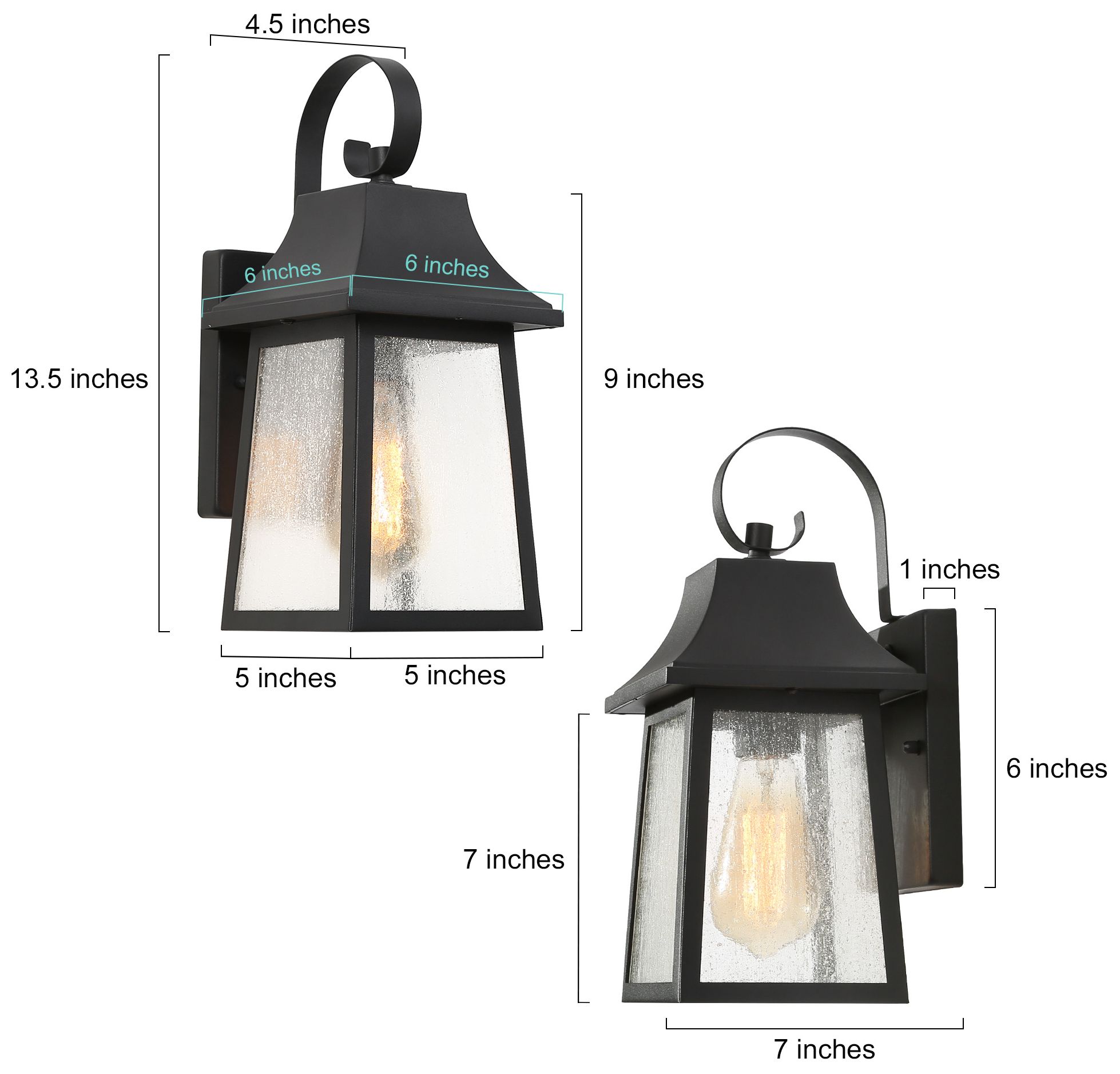 Image 5 1-Light 13.5"H Geometric Black Wall Lamp more views