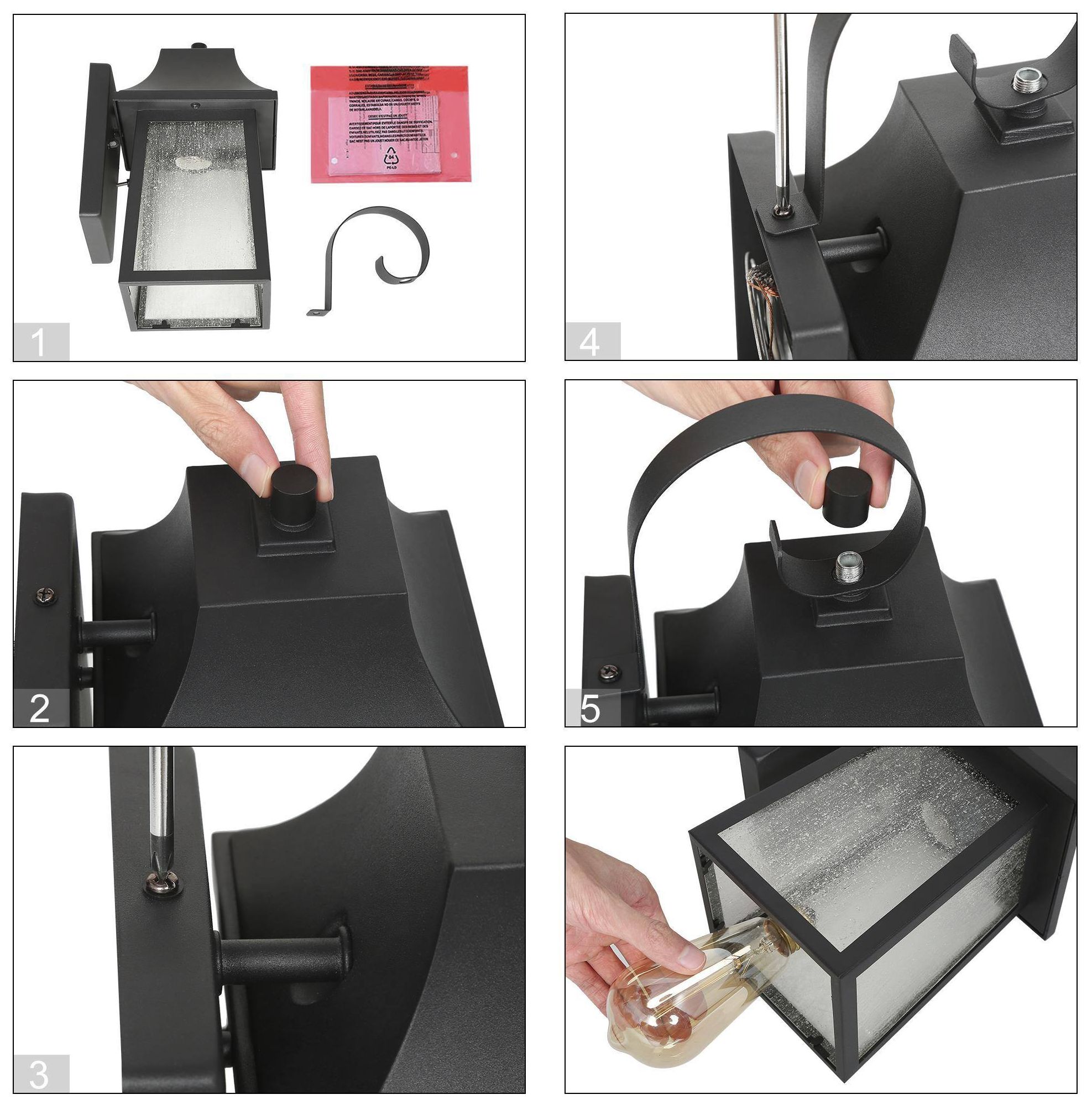 Image 6 1-Light 13.5"H Geometric Black Wall Lamp more views