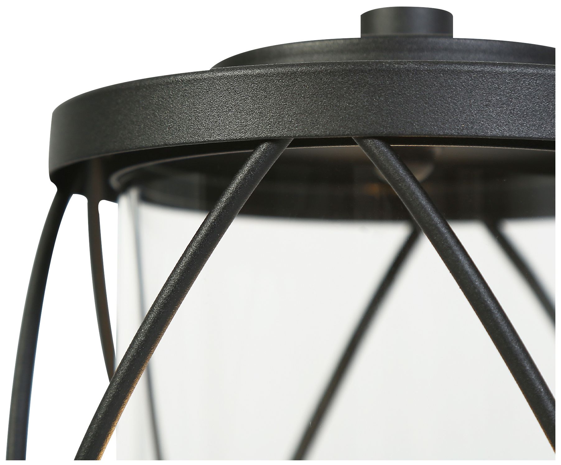 Image 3 1-Light 13"H Cylinder Black Post Lamp more views