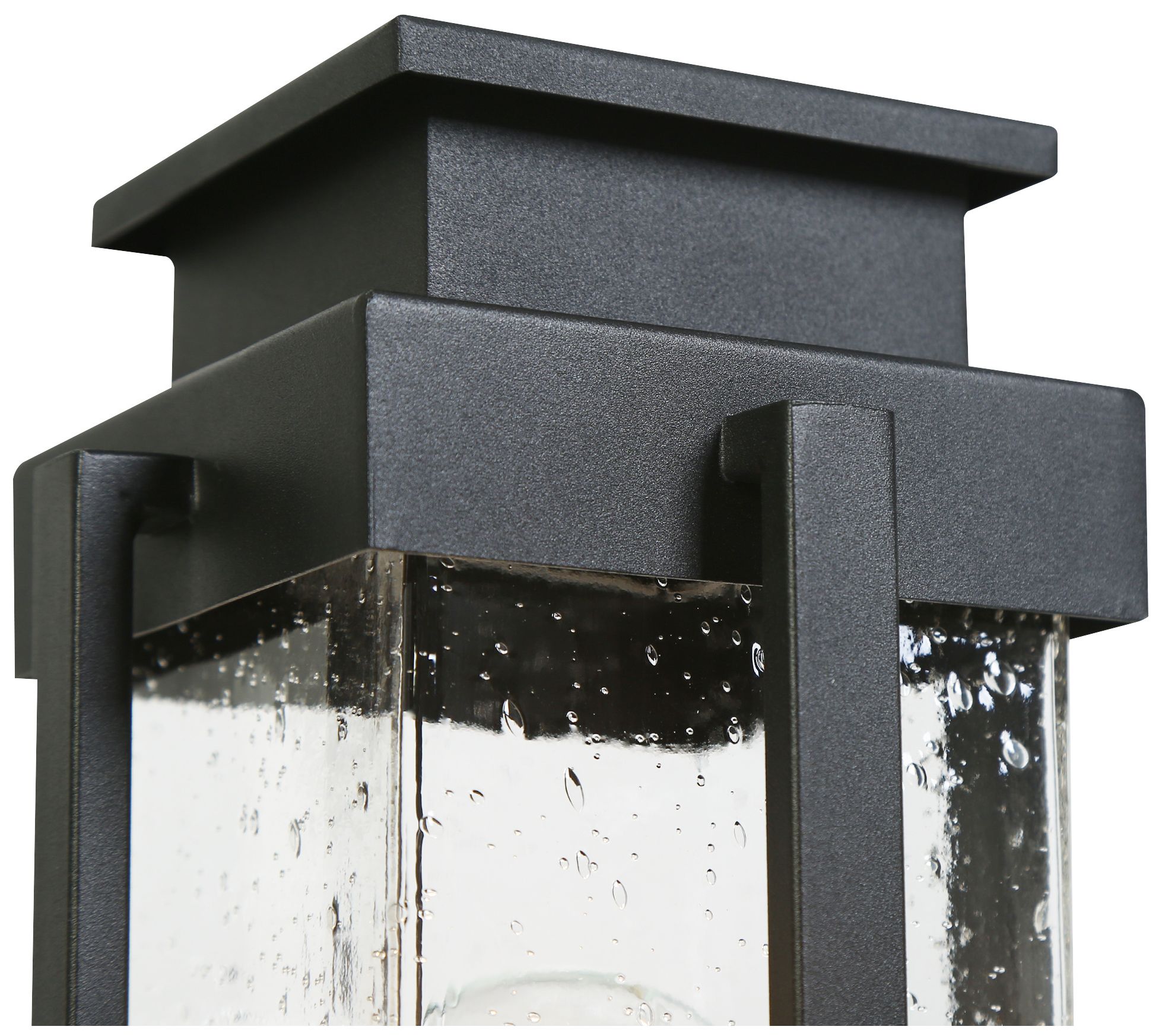 Image 2 1-Light 14.8"H Rectangle Black Post Lamp more views