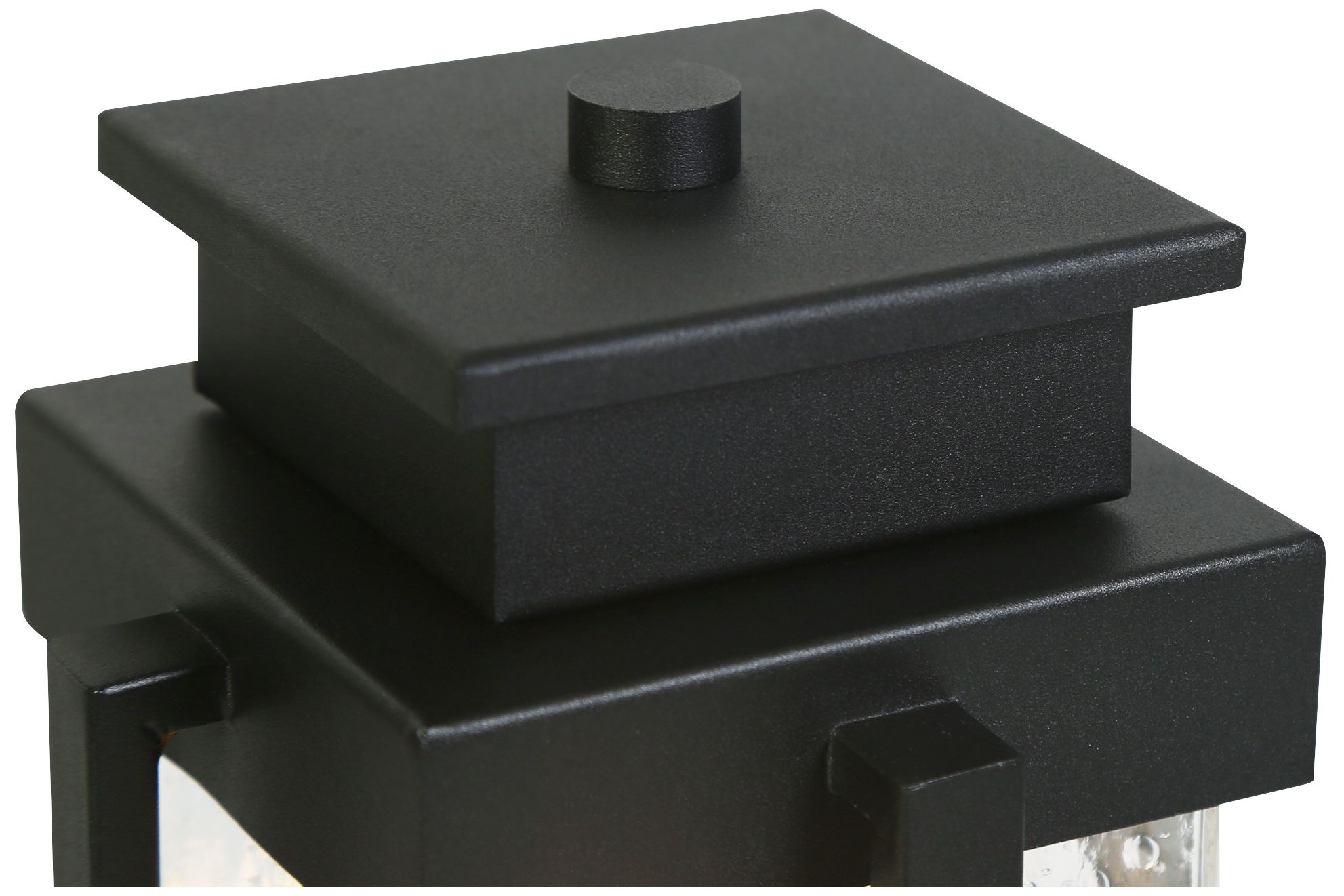 Image 4 1-Light 14.8"H Rectangle Black Post Lamp more views