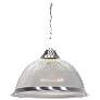 1 Light - 15" - Pendant - Clear Prismatic Dome - Brushed Nickel Finish