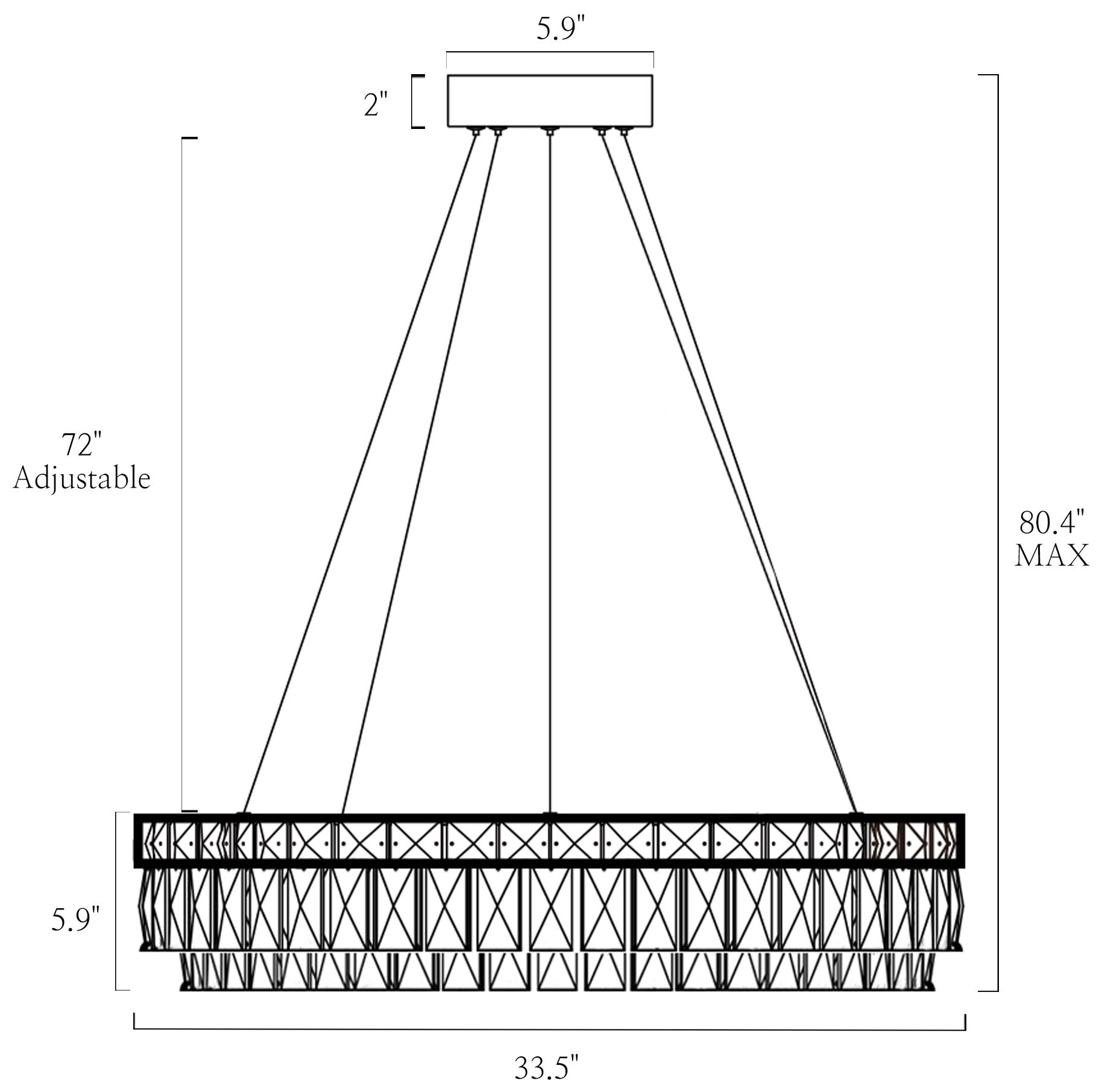 Image 5 1-Light 33.5"W Ring Matte Black Crystal Chandelier Led more views