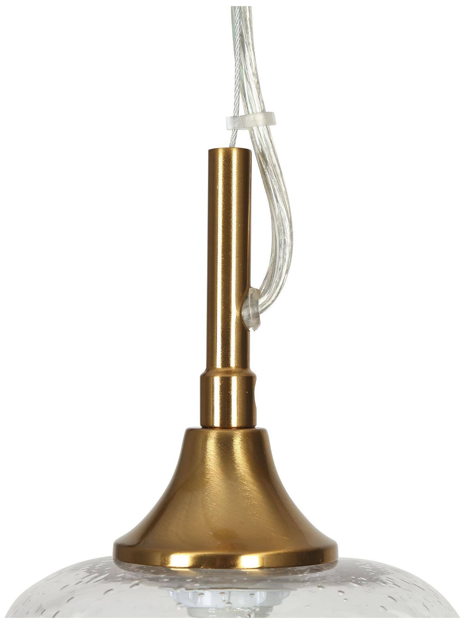 Image 2 1-Light 4.9"W Bell Plated Brass Pendant Lights more views