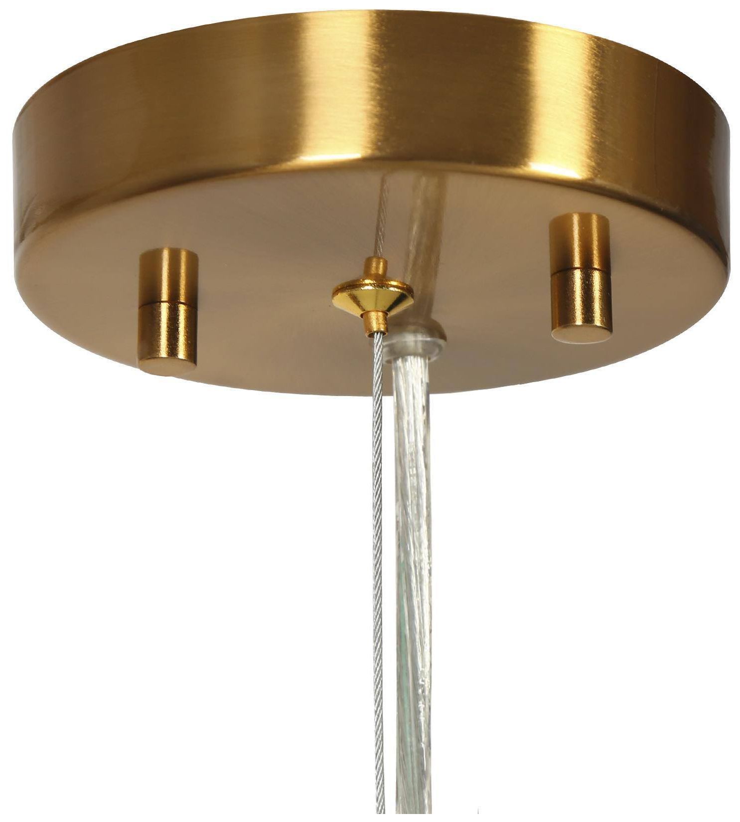 Image 4 1-Light 4.9"W Bell Plated Brass Pendant Lights more views