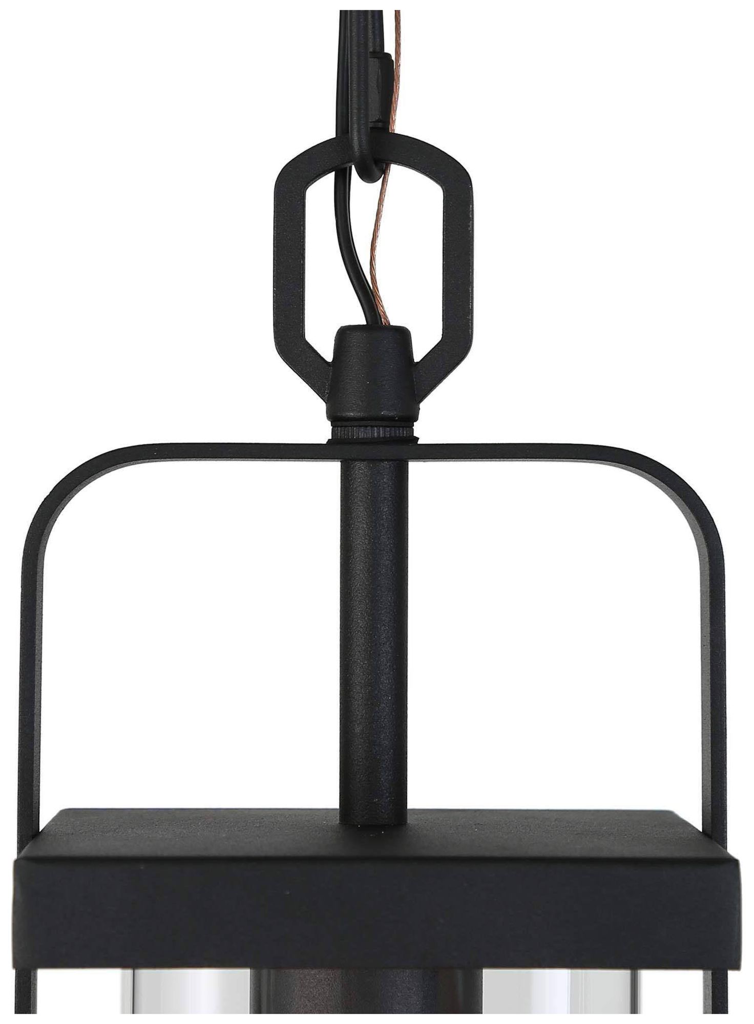 Image 3 1-Light 5.1"W Rectangle Black Pendant Lights more views